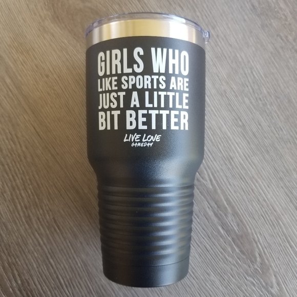 Live Love GameDay Black 32 oz tumbler with lid NWT - Picture 2 of 8